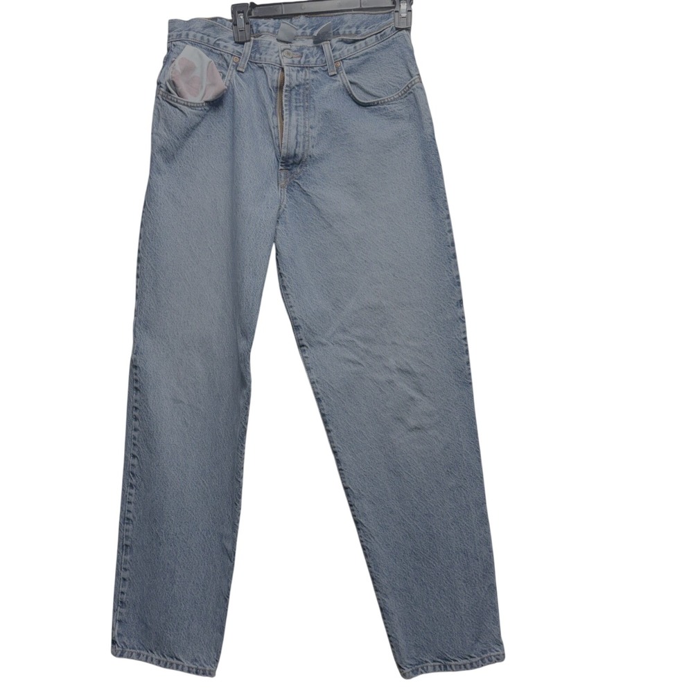 VTG Lucky Brand Red Label Dungarees Relaxed Fit Jeans Light Wash USA 33